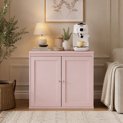 Meuble de rangement de cuisine moderne avec double porte et étagères réglables, buffet/bar à café pour salle à manger et salon