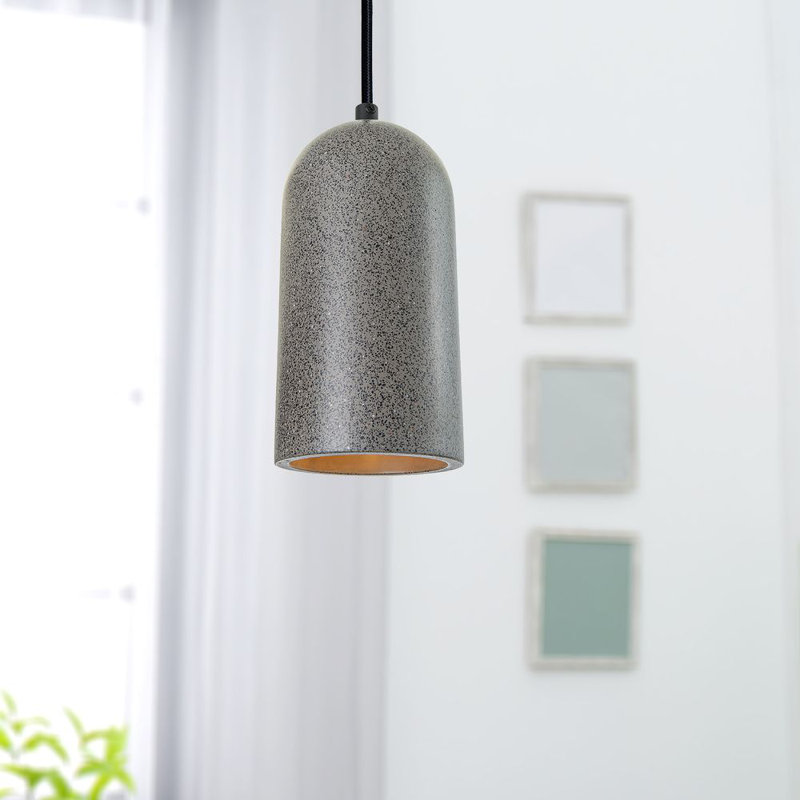 Solorzano 1 - Light Dome Pendant, Sandstone Black, Black