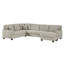 Canapé modulaire polyvalent en forme de U avec repose-pieds mobile et poches de rangement latérales, parfait pour les salons modernes