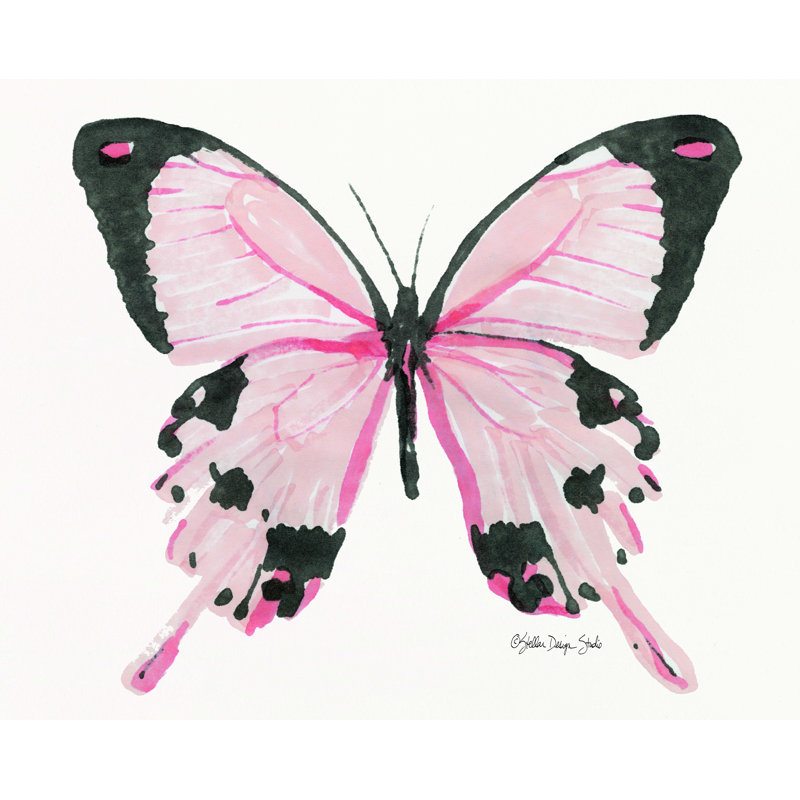 Papillon 1 - peinture sur toile tendue, H 24 po x l 32 po