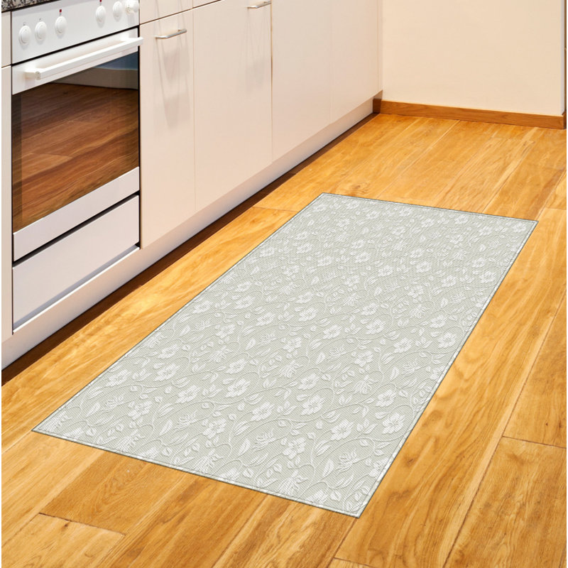Floral High Density Long Fiber Poly Threads Decorative Area Rug Carpet, Rectangle 2'7" x 5'