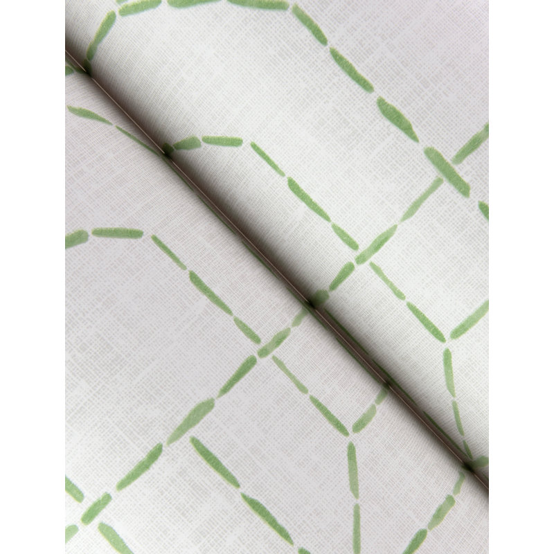 Papier peint à lignes arquées avec intégrité, Vert