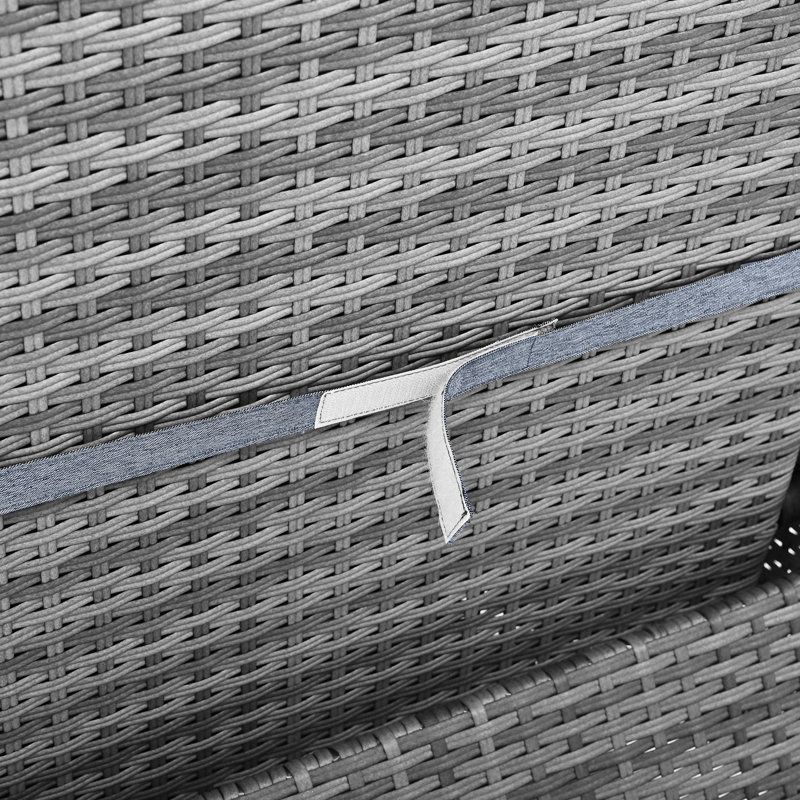 Adjustable Two With Coffee Table - And Galvanized Steel For A Peaceful Garden Spot Chair & Outdoor Relaxation, Gray