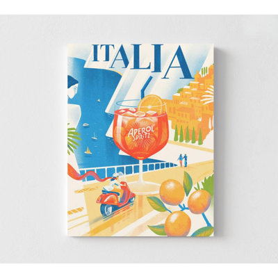 Art mural Italia Aperol: affiche de voyage rétro