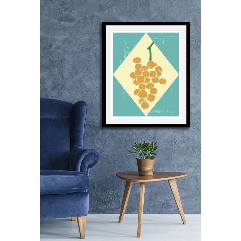 Grapes - Single Picture Frame Print, 70cm H x 50cm W