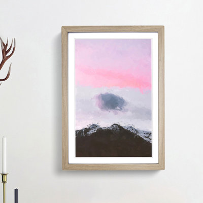 Cloud Above the Mountain in Abstract - Picture Frame Graphic Art Print