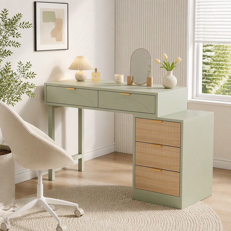 Bureau de maquillage, bureau d'ordinateur, Vert menthe