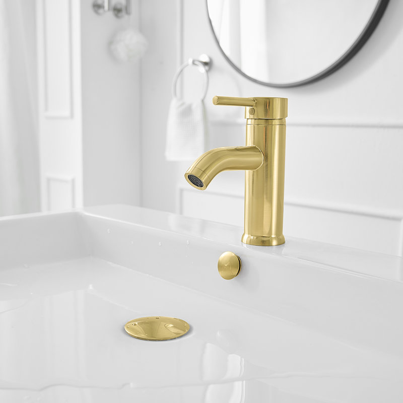Robinet de lavabo de salle de bain monotrou à 1 arc avec poignée à faible arche commerciale / résidentielle avec drain WaterSense