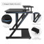 Computer Desk with Monitor Shelf - Mobile Z Shaped Home Office Desk with Storage Shelves and Movable Wheels for Small Spaces, Compact Corner Desk Space-Saving-402665276-402665273