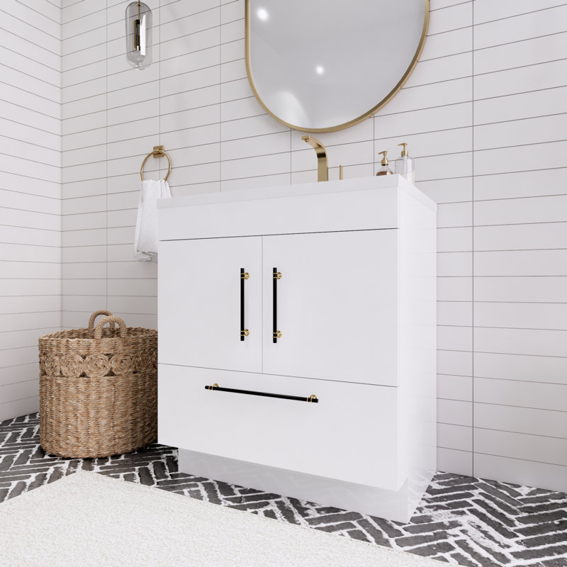 Spring 30" Single Bathroom Vanity, Gloss White
