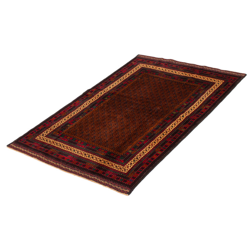 Tapis bleu marine Teimani 4 pi 0 po x 6 pi 3 po