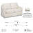 Polyester Slipcovered Loveseat with Reversible Cushions-1996928057