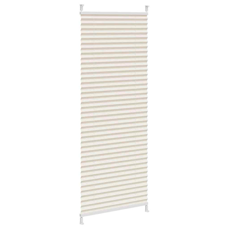 Room Darkening Pleated Blind, 50cm W x 100cm L, Cream