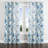 Floral Curtain panels - Country Farmhouse Blue Whisper Grommet Curtain - 1 Panel-1452893203-1452893201