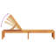 vidaXL Sun Lounger Reclining Oil Natural Solid Acacia wood Adjustable Patio