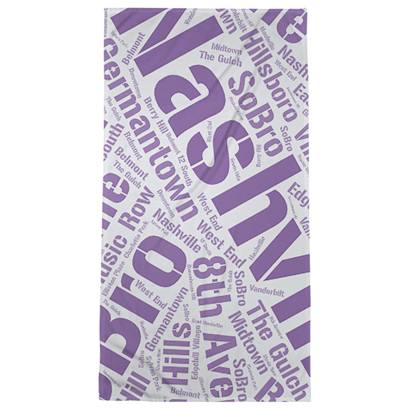 Bath Towel, Purple, Microfiber, Nashville