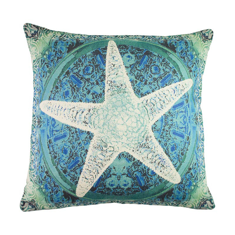 Housse de coussin en coton tidepool/insert, 20 po x 20 po