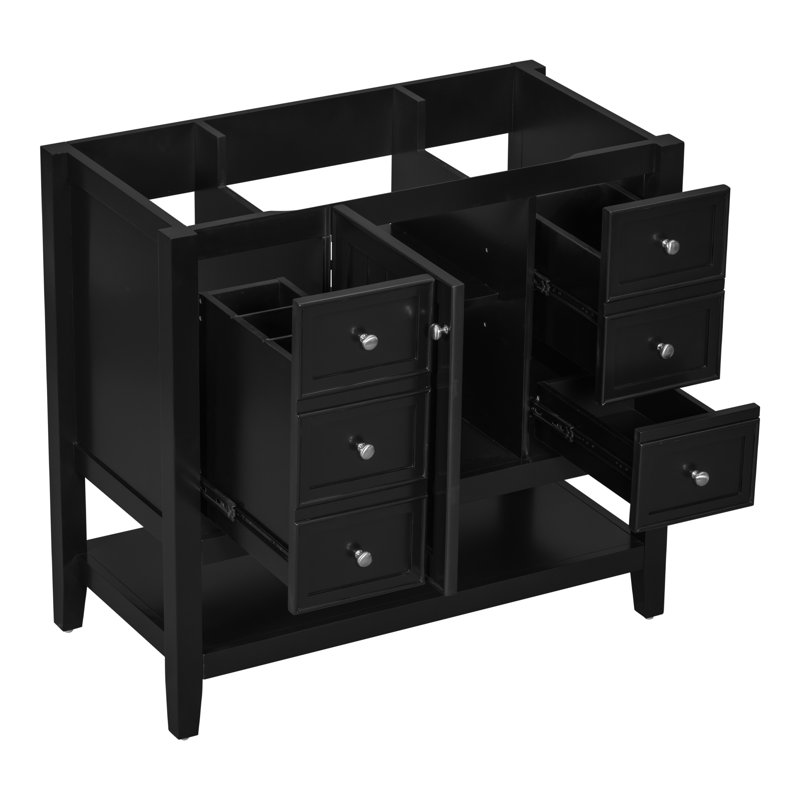 35.5'' Single Bathroom Vanity Base Only, Black