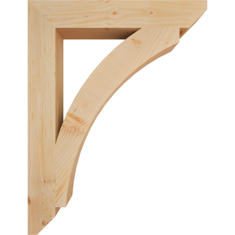 Support en bois / corbeau, Sapin de Douglas, H 34 po x l 3,5 po x P 26 po