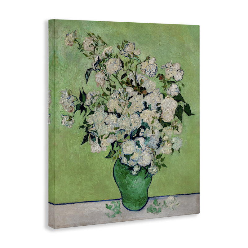 Art mural sur toile Van Gogh Roses par Andrea Haase, H 20 po x l 16 po