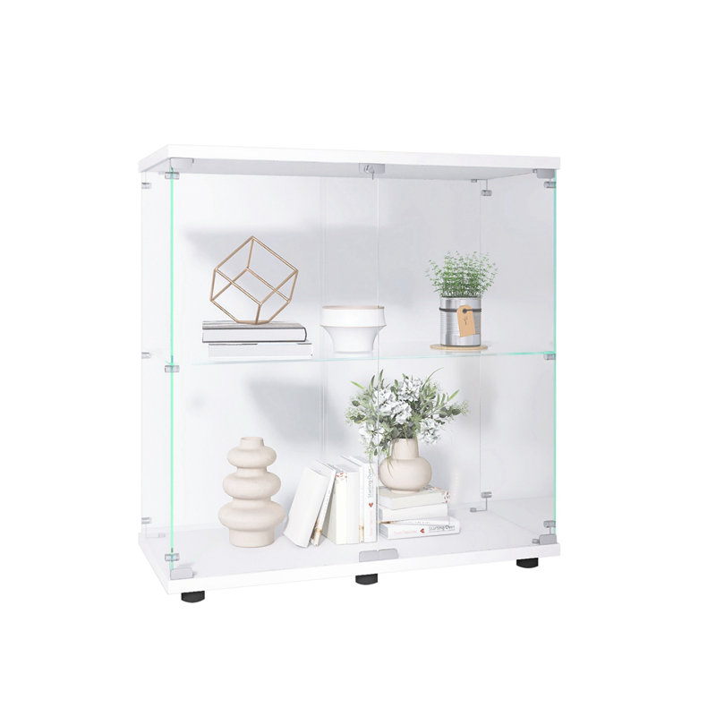 33.93'' H x 31.77'' W Wood Trophy Display Case, White