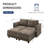 Tomario 4- Piece Upholstered L-Shaped Modular Sectional With Storage Sleeper-70570225