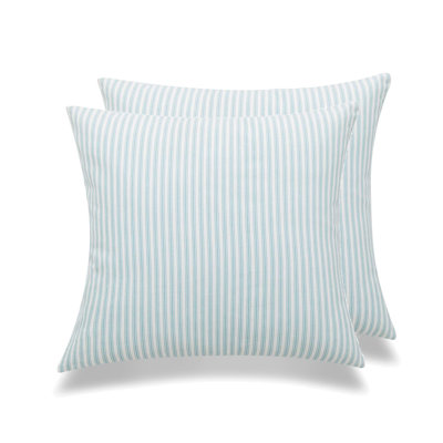 VINTAGE TICKING Striped Cotton Pillow Cover