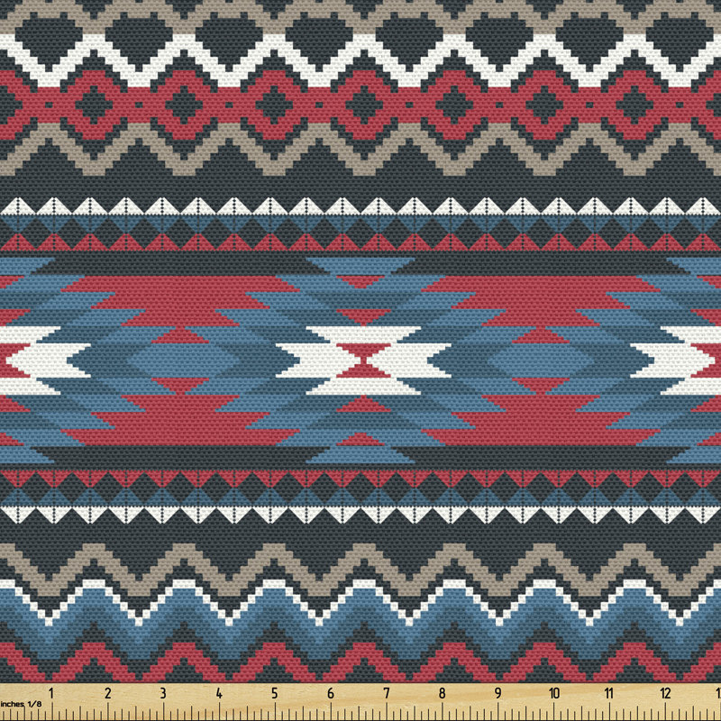 Twombly Folkloric Striped Design Antique Maya Fabric