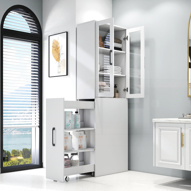 Armoire de rangement H 70,87 ", Blanc