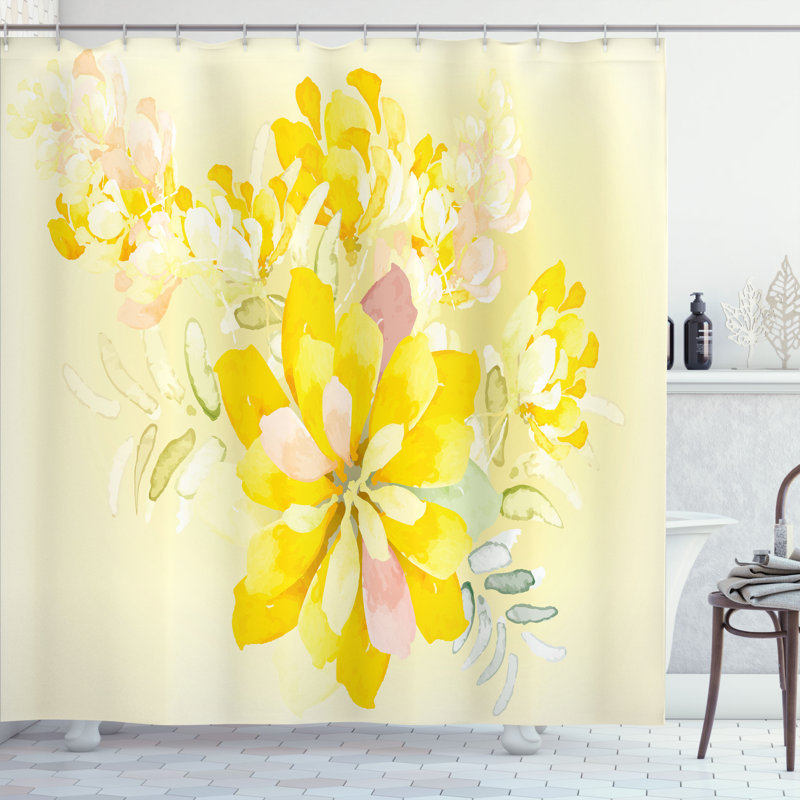 Shower Curtain with Hooks Included, 84"H x 69"W