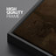 Dark Earth Abstract Texture Framed Canvas - Modern Minimal Wall Art in Brown Tones-115165401-115165402