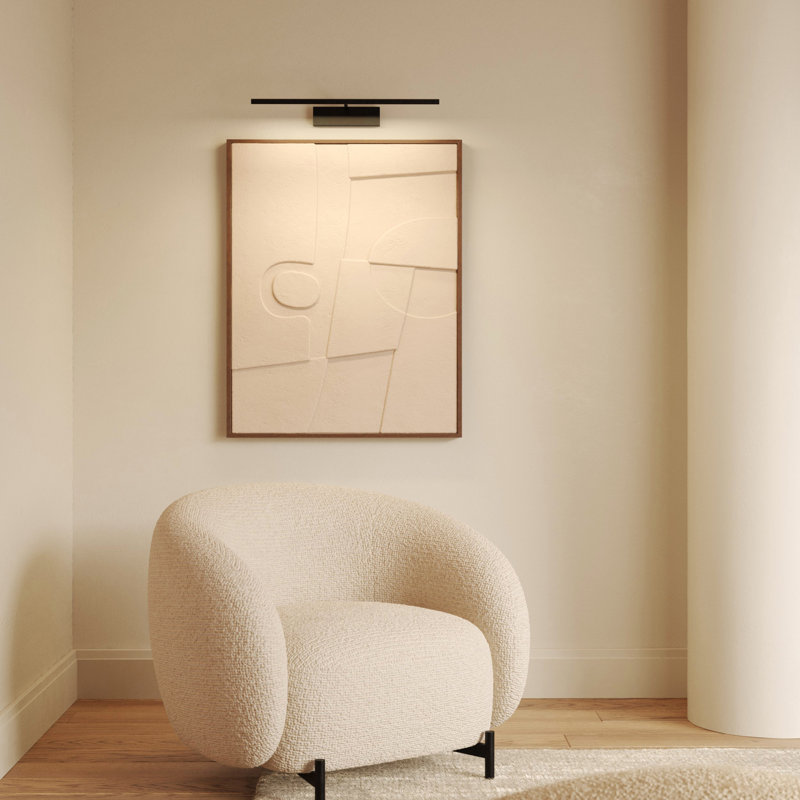 Mondrian LED Wall Mounted Picture Light, 2.36" H x 23.62" W x 7.4" D, Matt Black