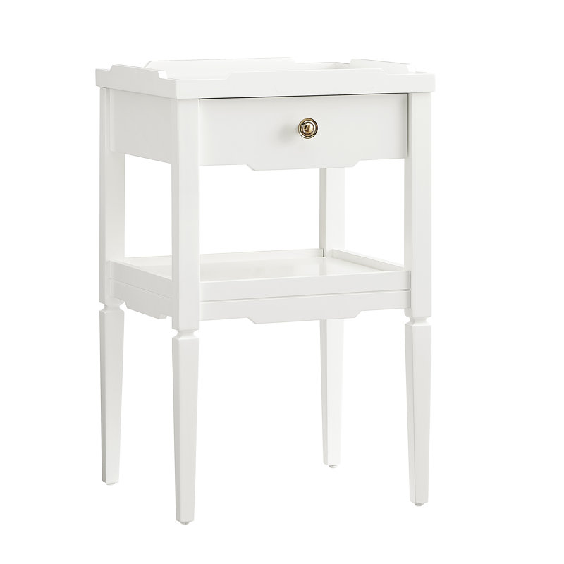 Table de chevet moderne et minimaliste, Blanc