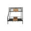 Grand lit double superposé Brantley Sandy noir et bronze foncé brossé à la main-2053147205