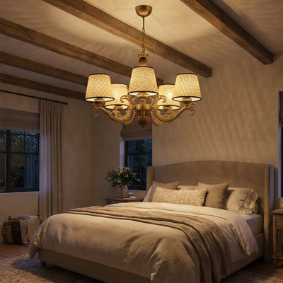 Lustre rétro 5 lumières
