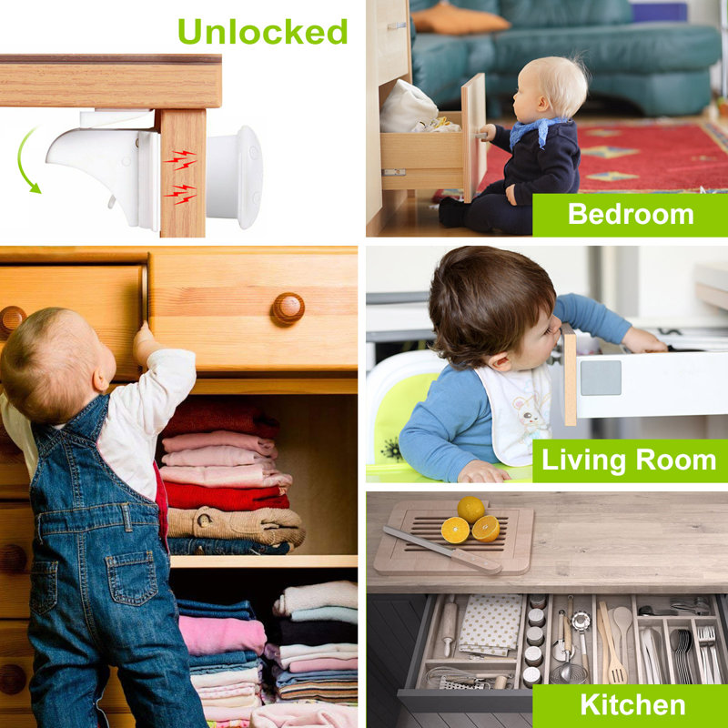 Magnetic Child Safety Drawer Locks