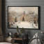 Art mural encadré sur toile - Village d'hiver avec scène de patinage sur glace - 16 po x 24 po, 24 po x 36 po-206138538-206138537