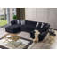 Canapé modulaire en velours noir Lorena-92113164