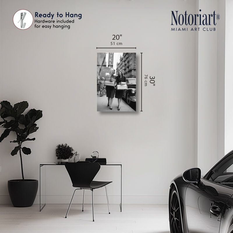 Décoration murale imprimée en acrylique Mesdames, mesurant ensemble, prêt à accrocher, H 30 po x l 20 po, H 30 po x l 20 po