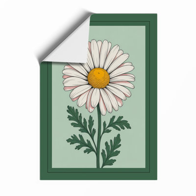Centered Daisy Botanical - Framed Print