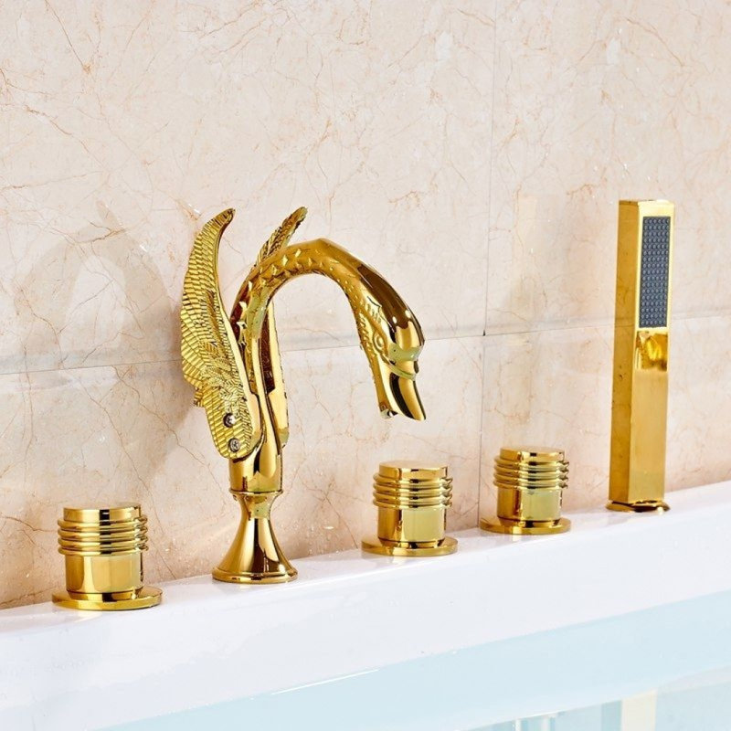 Brushed bronze kitchen faucet with pull-down sprayer and water-efficient design