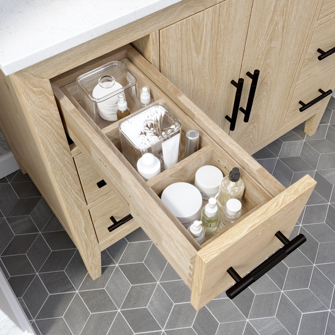 Sergey 42'' Single Bathroom Vanity with Quartz Top Wildon Home® Base