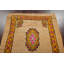 Tapis beige noué à la main de conception unique 4 pi 2 po x 9 pi 2 po