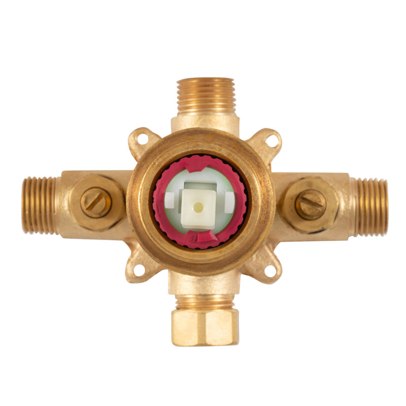 Brushed Gold Pressure Balance Shower Valve with Lever Handle