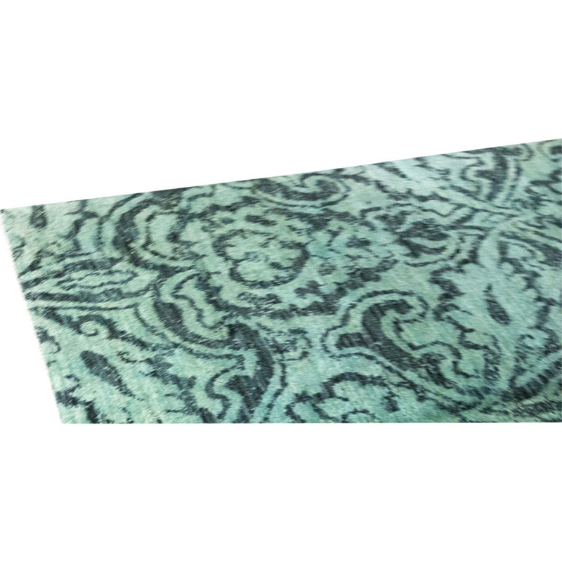 Tapis vert noué à la main de haute qualité
