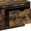 Table basse moderne rustique avec porte de grange coulissante et rangement supplémentaire en chêne de style classique