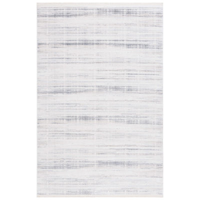 Tapis en polypropylène tissé à la machine en ivoire / gris