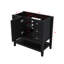 Base de meuble-lavabo 36 po sans lavabo avec une armoire et trois tiroirs