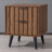 2-Drawer Fluted End Table With Solid Wood Legs, Storage Side Table For Living Room/Bedroom