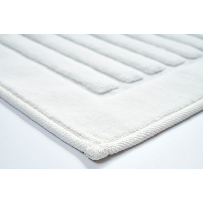 Ensemble de tapis de bain en coton de qualité supérieure (2 pièces), 19,7 po x 23,6 po et 23,6 po x 39,4 po | 100% coton, hauteur des poils de 0,2 po, antidérapant | Lavable à la machine pour un entretien facile, doux et absorbant